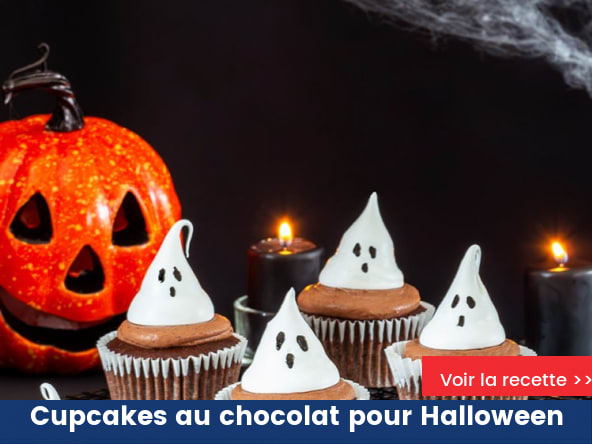 Cupcakes au chocolat pour Halloween